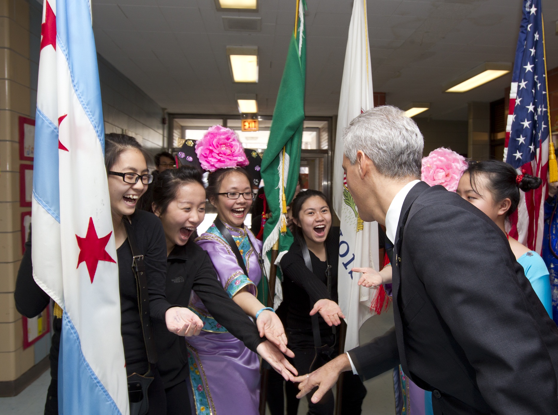 Mayor Emanuel joins community members and students from Robert Healy Elementary School to celebrate the Chinese Lunar New Year and bring in the year of the Horse